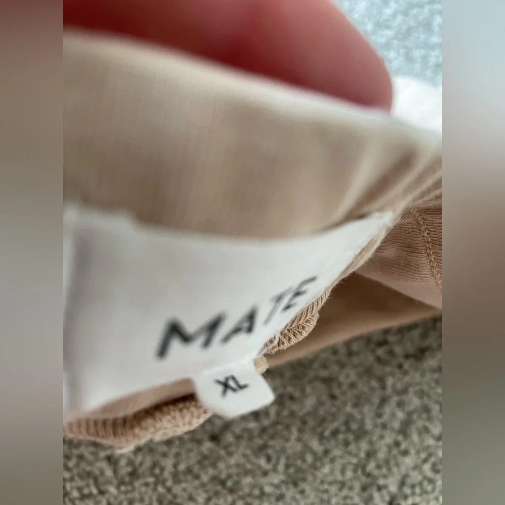 Mate The Label 100% Organic Cotton Terry Lounge Shorts Beige Tan Size XL - Picture 4 of 6